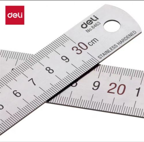 得力(deli)30cm不锈钢直尺